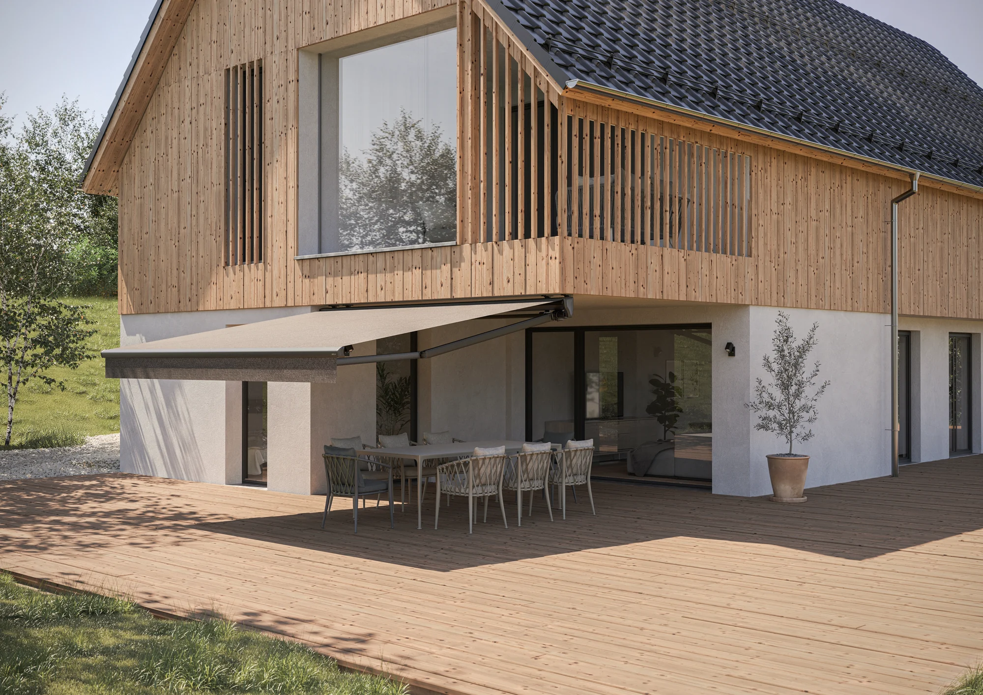 Villa med terrassmarkis från HELLA